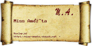 Miss Amáta névjegykártya